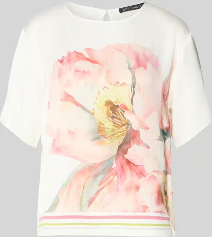 Betty Barclay relaxed fit T-shirt van pure viscose met bloemige print - Foto 2