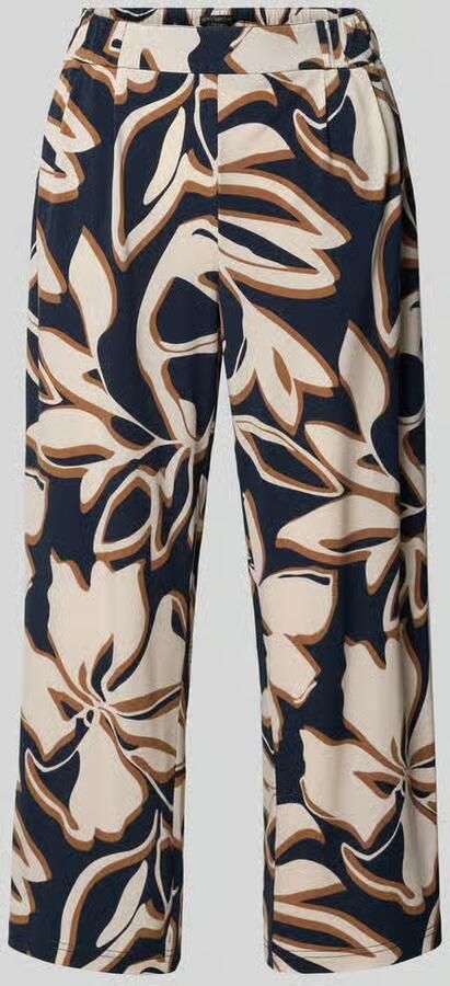 Betty Barclay relaxed fit wijdte broek met all-over motief model 'LT JUNI'