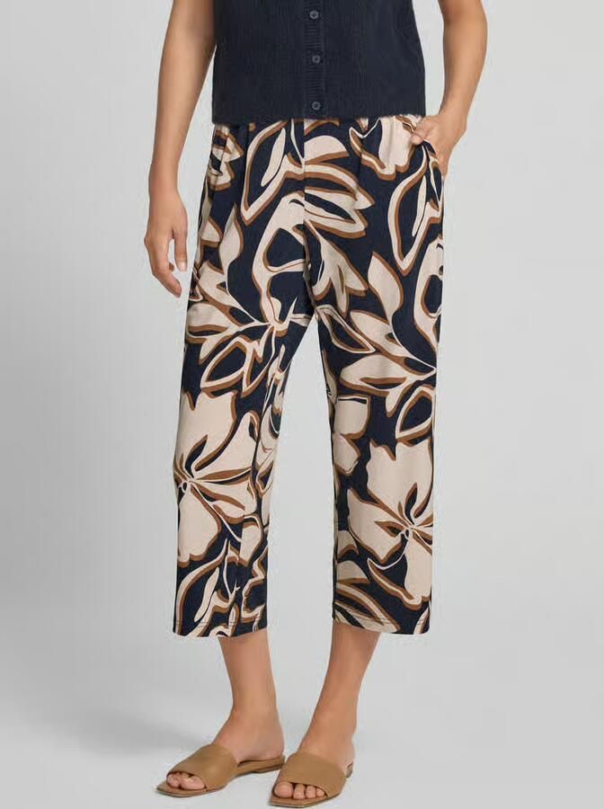 Betty Barclay relaxed fit wijdte broek met all-over motief model 'LT JUNI' - Foto 3