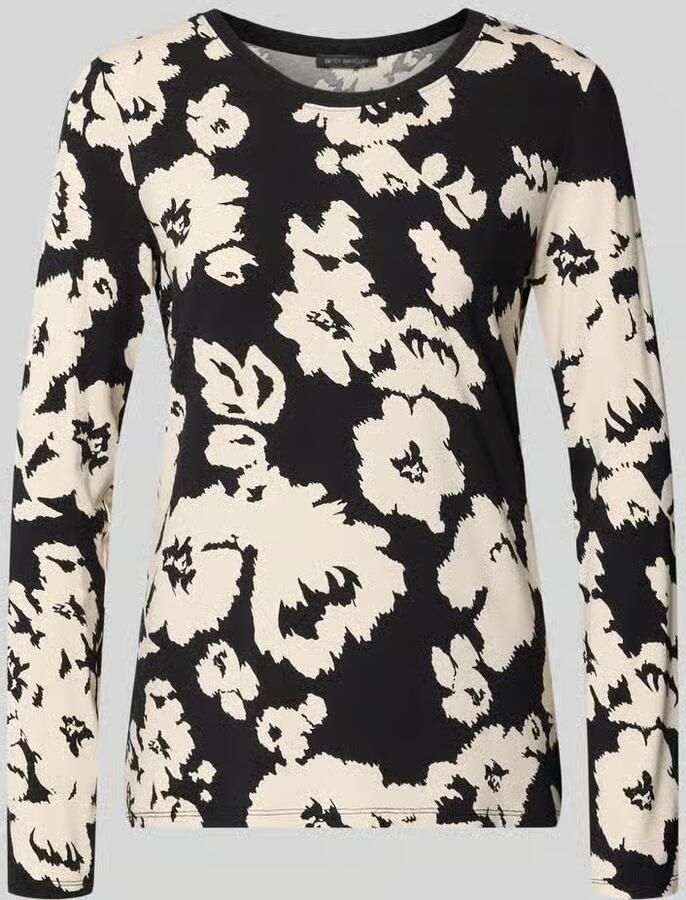 Betty Barclay Shirt met lange mouwen in all-over look met ronde hals