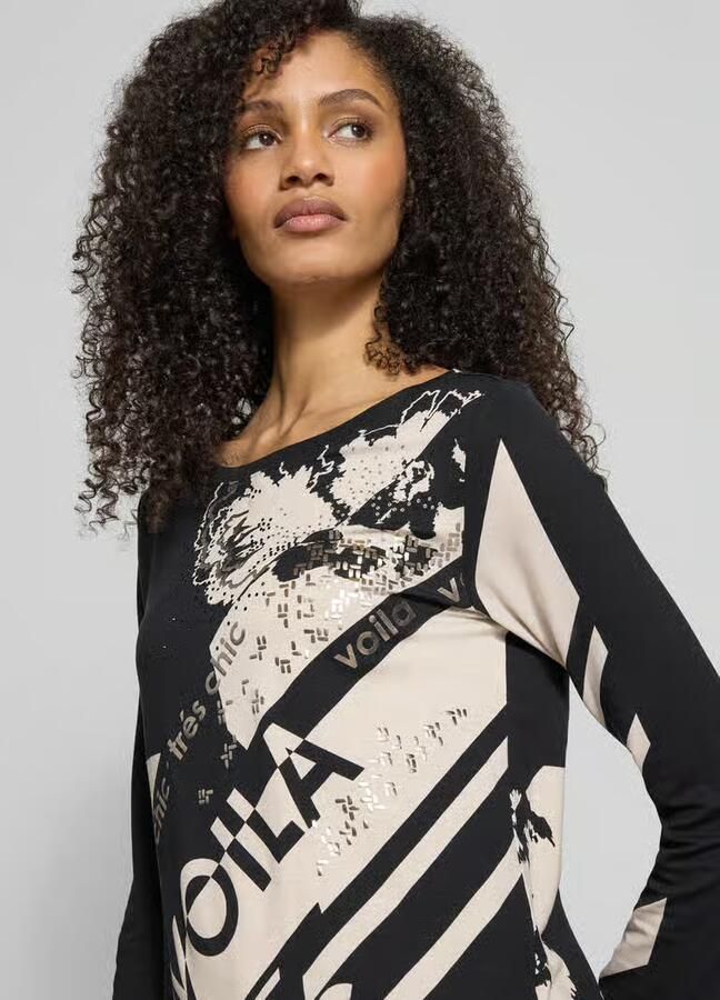 Betty Barclay Shirt met lange mouwen van een mix van viscose en elastaan met ronde hals - Foto 2