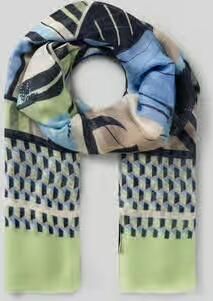 Betty Barclay Sjaal van pure viscose met boord met franjes