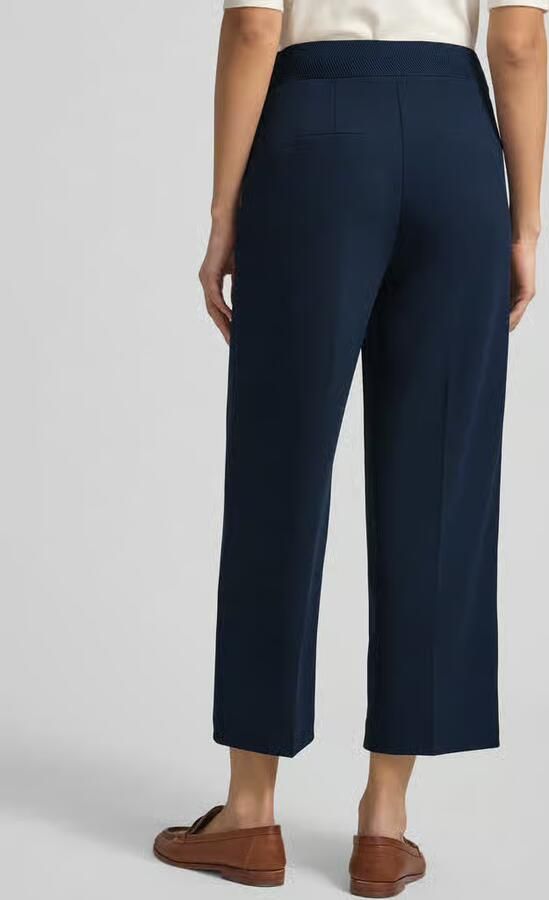 Betty Barclay Stoffen broek met wijde benen en persplooien