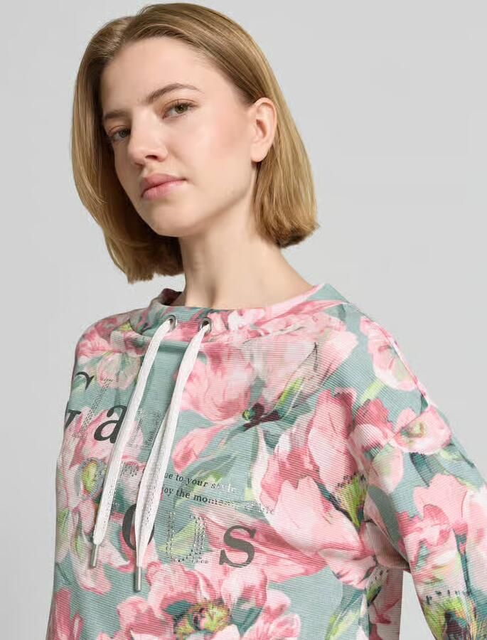 Betty Barclay sweatshirt met 3 4-mouwen en trekkoord
