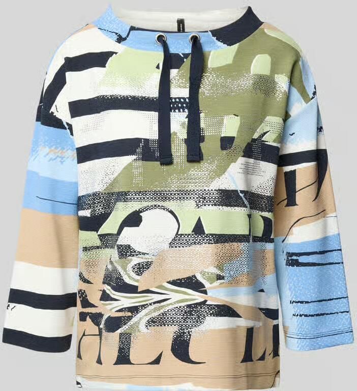 Betty Barclay Sweatshirt van viscosemix met ronde hals en tunnelkoord - Foto 2