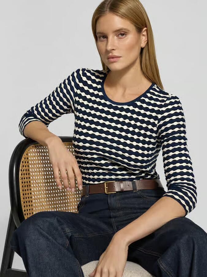 Betty Barclay Gestreept Basic Shirt met 3 4 Mouwen Blue Dames - Foto 2