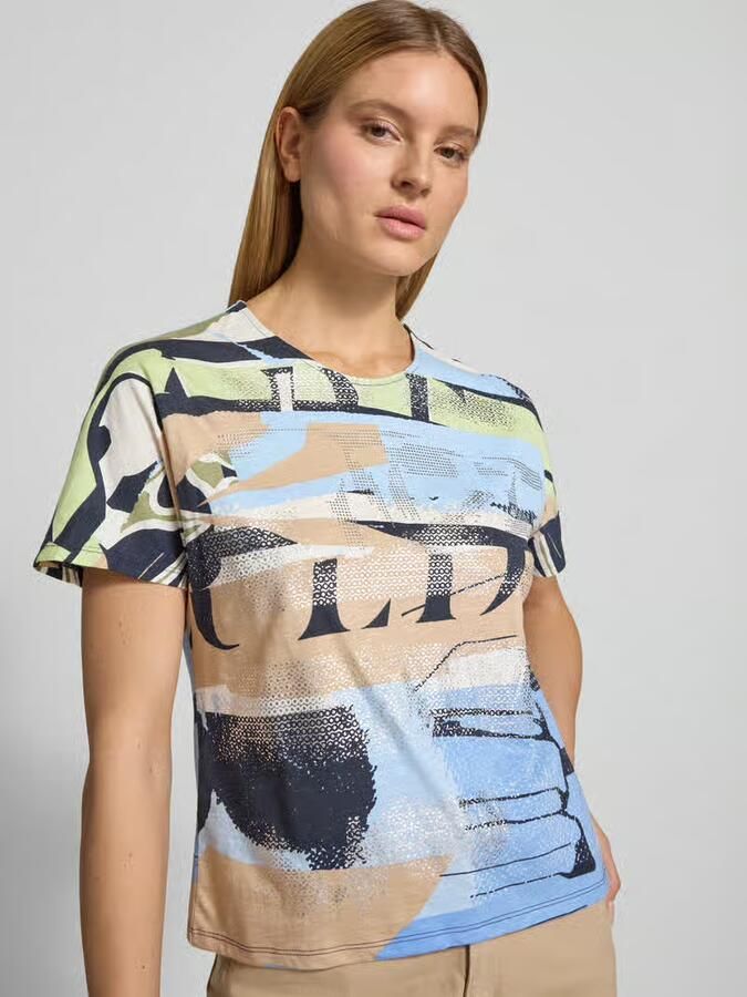 Betty Barclay T-shirt in all-over look met ronde hals