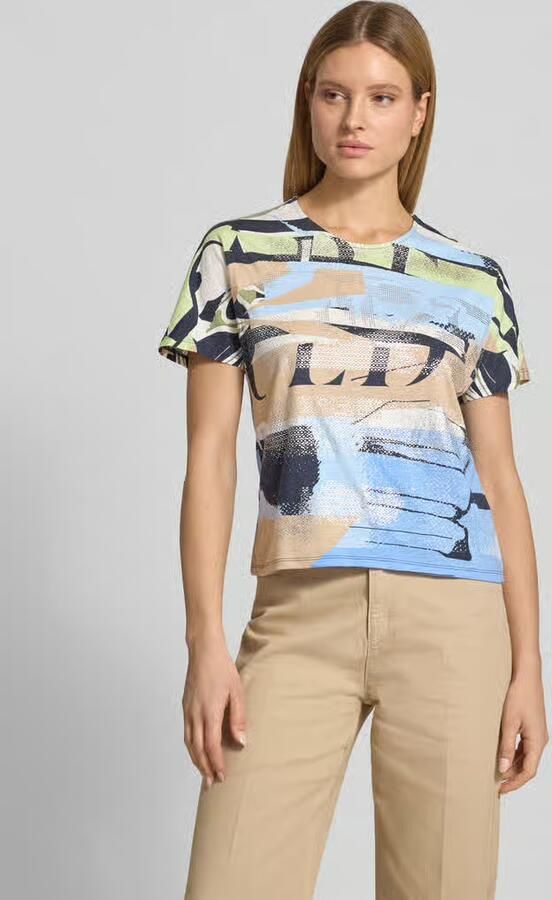 Betty Barclay T-shirt in all-over look met ronde hals - Foto 2