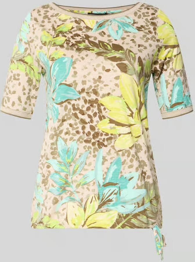 Betty Barclay T-shirt van mix van katoen en modal in all-over look - Foto 2