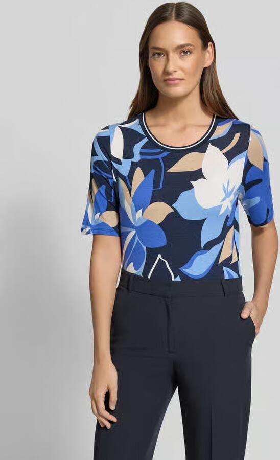 Betty Barclay T-shirt van mix van viscose en elastaan in all-over look - Foto 4