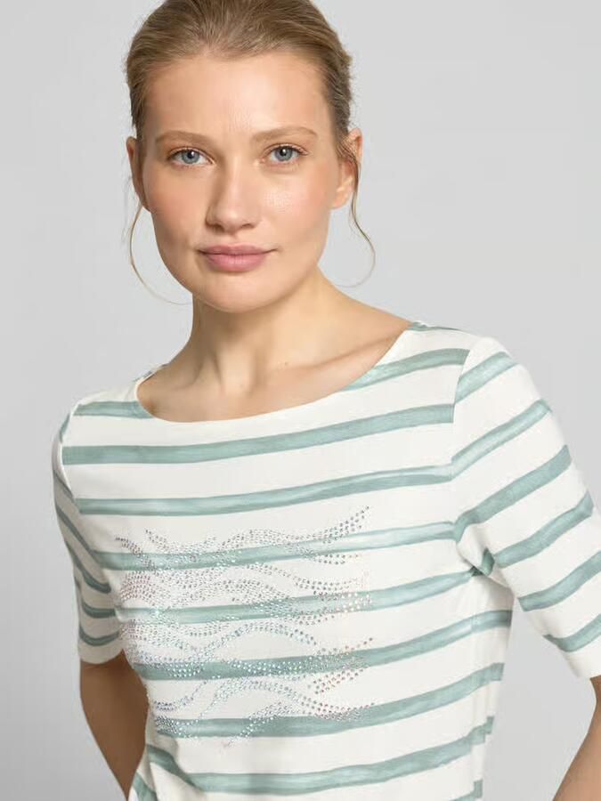 Betty Barclay T-shirt van mix van viscose en elastaan met siersteentjes
