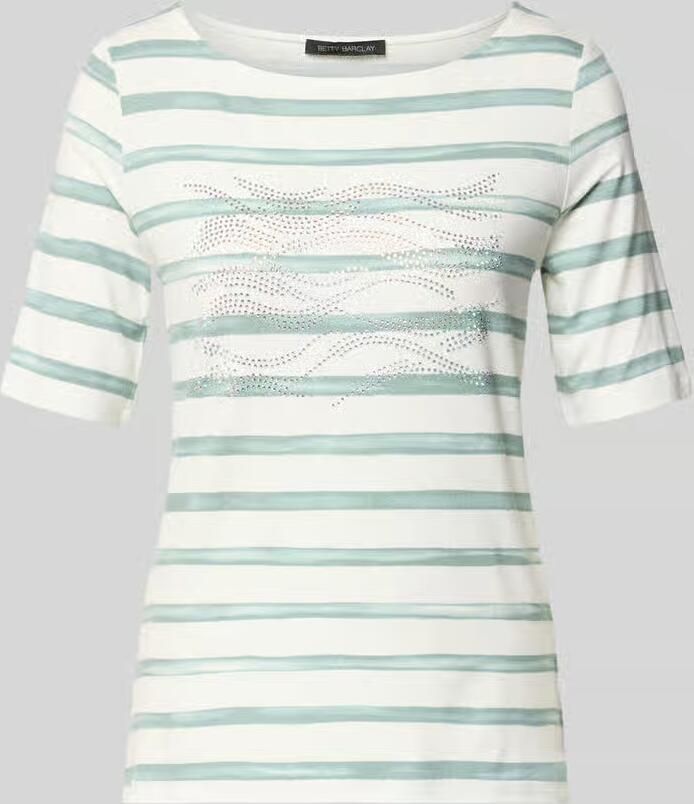 Betty Barclay T-shirt van mix van viscose en elastaan met siersteentjes - Foto 2