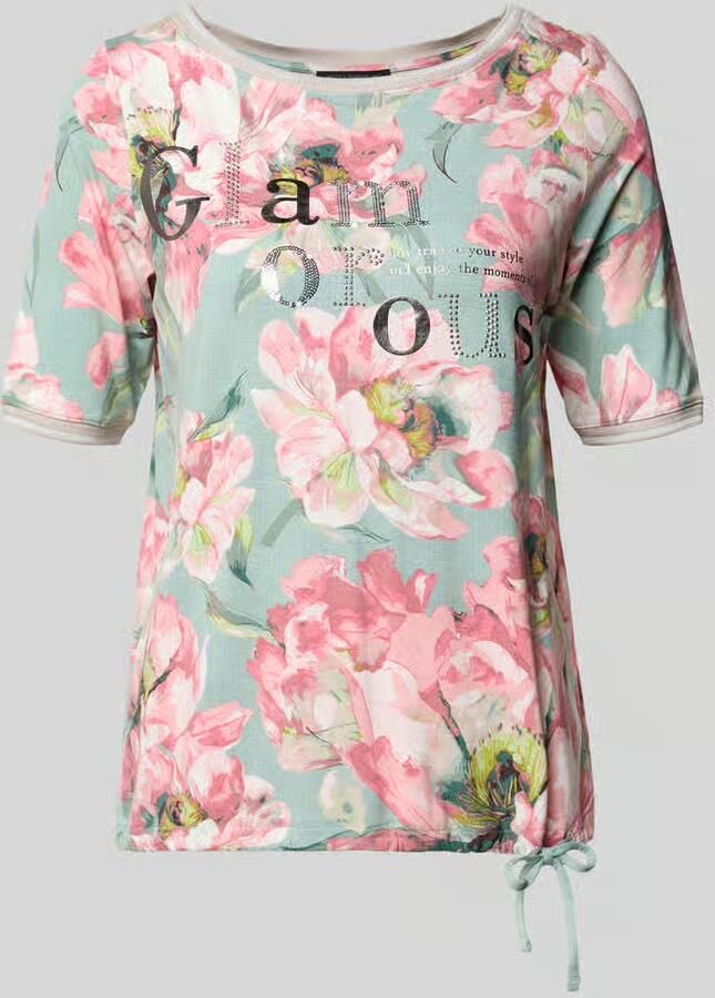 Betty Barclay T-shirt van mix van viscose en elastaan met statementprint - Foto 2