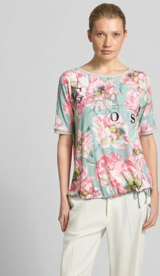 Betty Barclay T-shirt van mix van viscose en elastaan met statementprint - Foto 3
