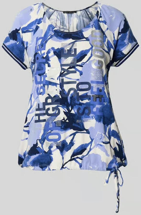 Betty Barclay T-shirt van viscosemix met trekkoord aan de zoom - Foto 2