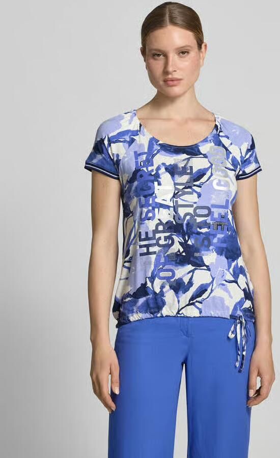 Betty Barclay T-shirt van viscosemix met trekkoord aan de zoom - Foto 2
