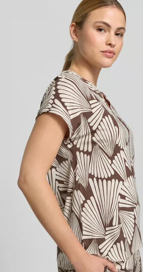 Betty Barclay T-shirt van viscosemix met tuniekkraag
