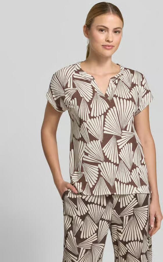Betty Barclay T-shirt van viscosemix met tuniekkraag - Foto 3