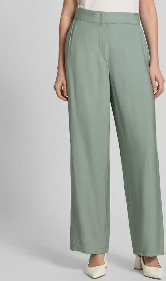 Betty Barclay wide fit chino van viscosemix met achterzakken - Foto 3