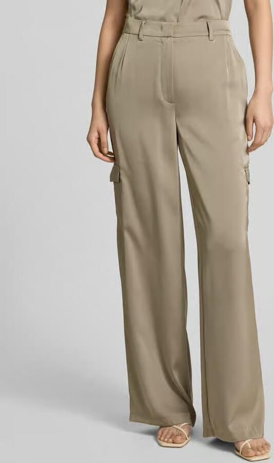 Betty Barclay Wide leg cargobroek met riemlussen - Foto 2