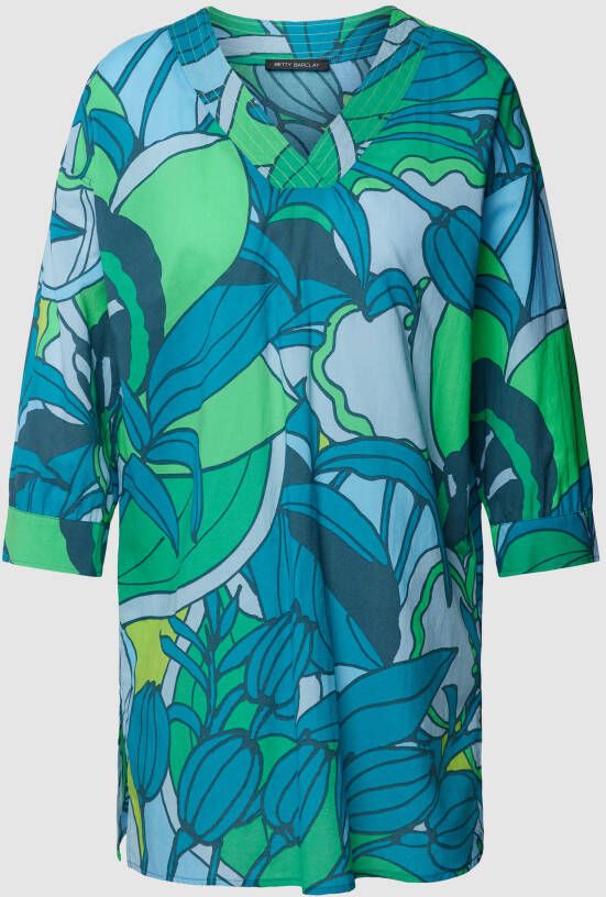 Betty Barclay Lange blouse 100% katoen Van groen