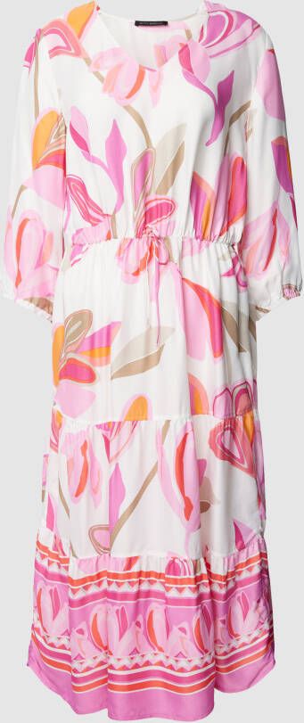 Betty Barclay Midi-jurk van viscose met all-over motief
