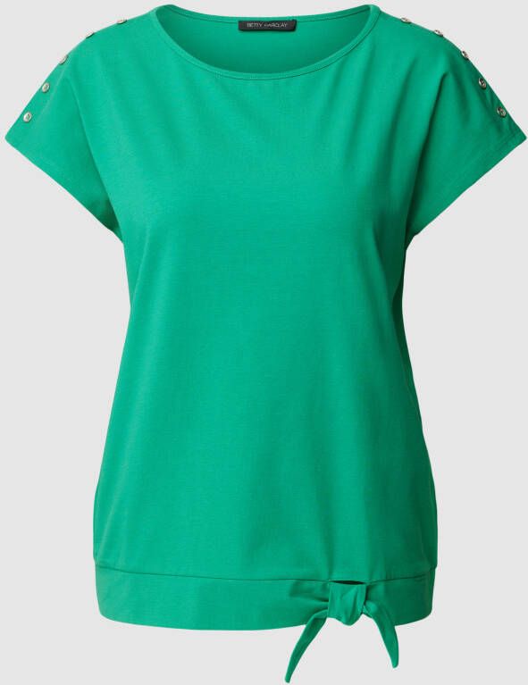 Betty Barclay Casual Shirt met Strik Detail Green Dames