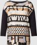 Betty Barclay Grafisch Print U-Hals Shirt Multicolor Dames - Thumbnail 1