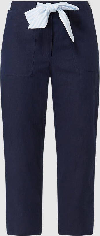 BETTY & CO GREY Stoffen broek van een mix van linnen en katoen