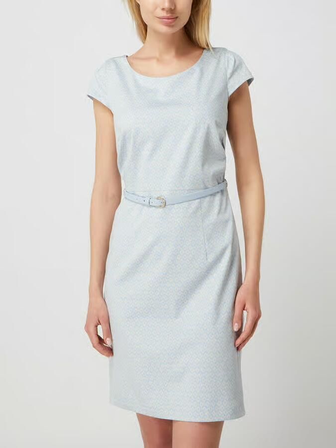 BETTY & CO WHITE Kokerjurk met tailleriem