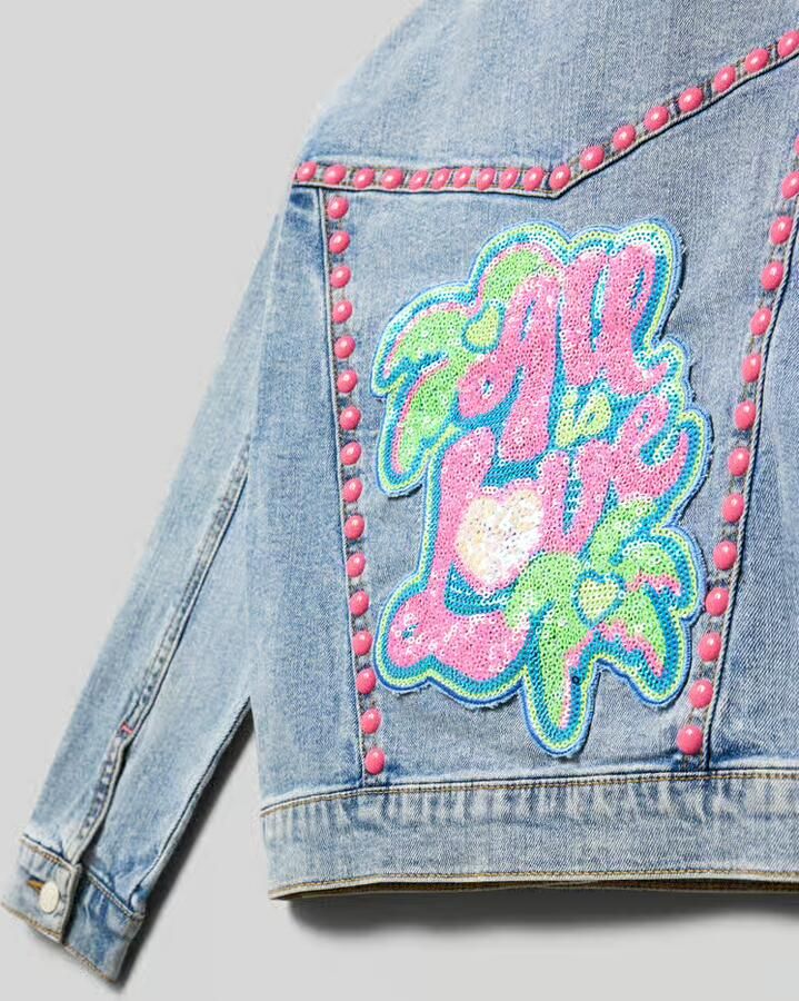 BILLIEBLUSH Jeansjack met studs en pailletten - Foto 2