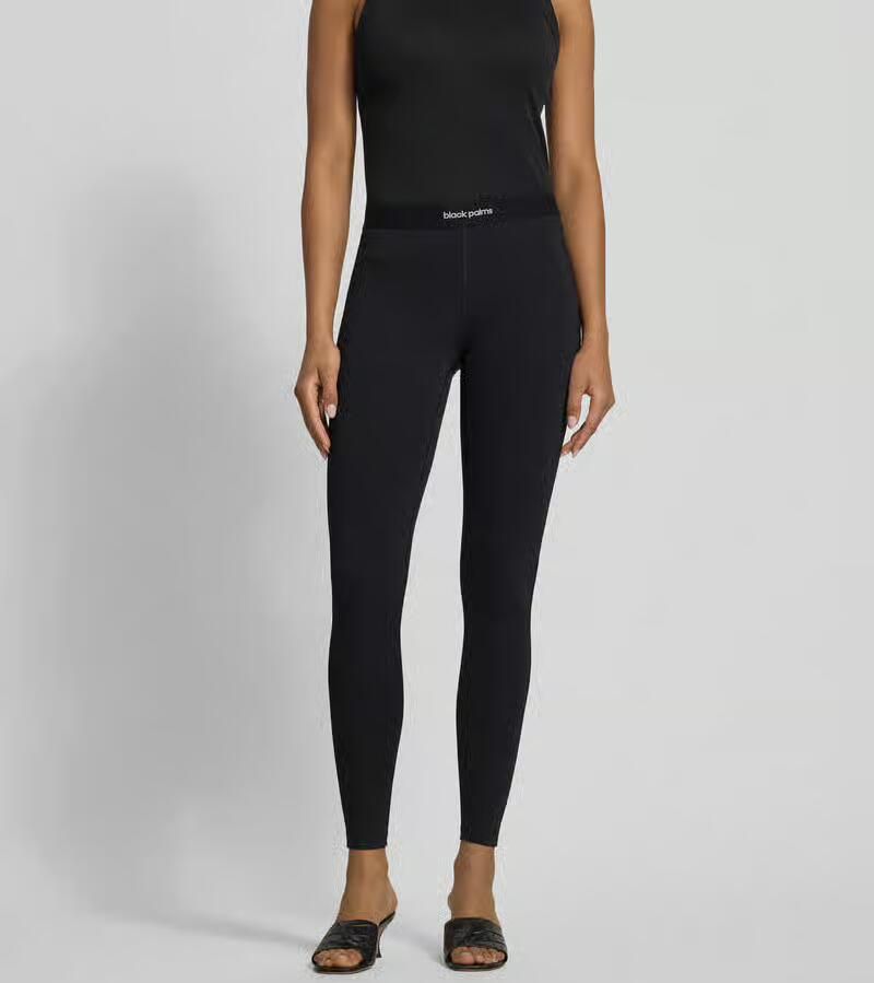 Black palms Legging met labeldetail - Foto 2