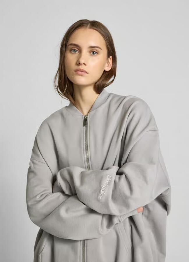 Black palms Oversized sweatjack met ritssluiting
