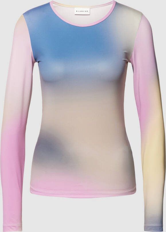 Blanche Shirt met lange mouwen in batiklook model 'COMFY'