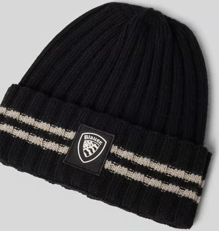 Blauer USA Beanie van een mix van viscose en kasjmier