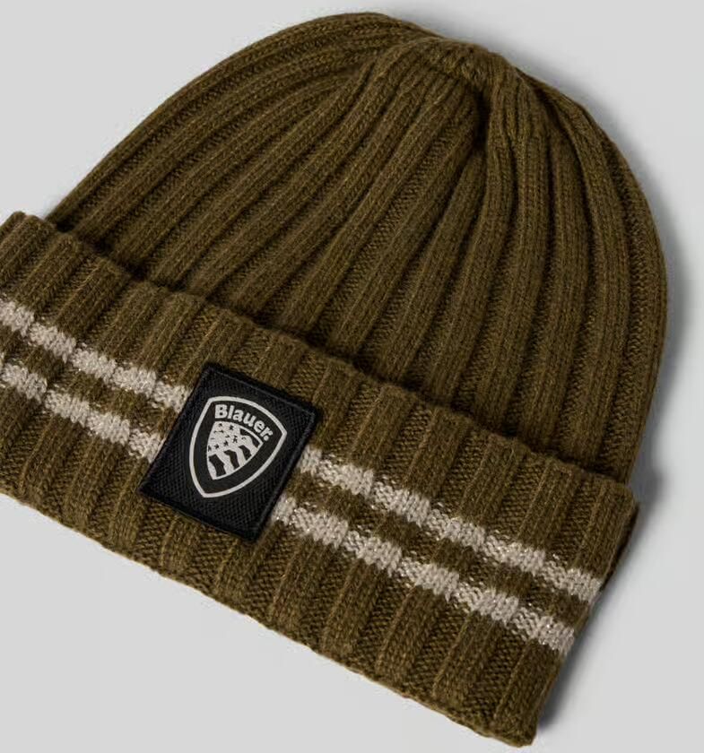 Blauer USA Beanie van een mix van viscose en kasjmier