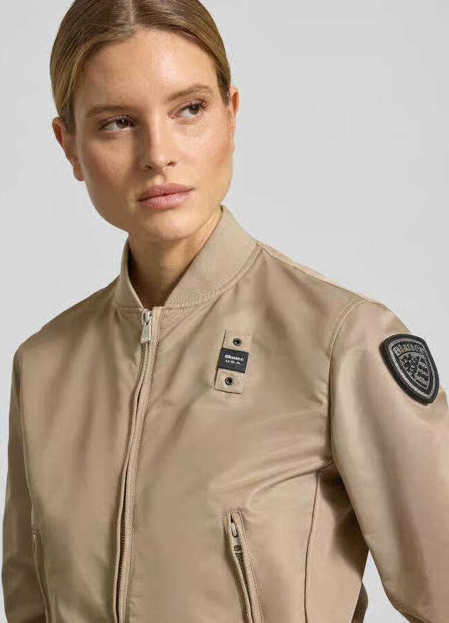Blauer USA bomberjack met ritszakken model 'LAURIE'