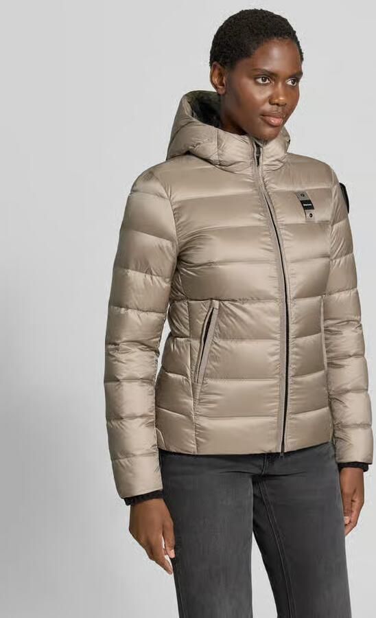 Blauer USA Donsjack in stiksels met logodetail model 'Charme' - Foto 3