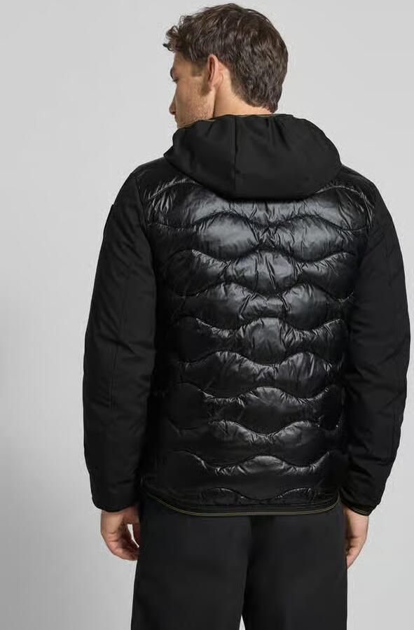 Blauer Usa Donsjack met labelpatch model 'ALBERT'