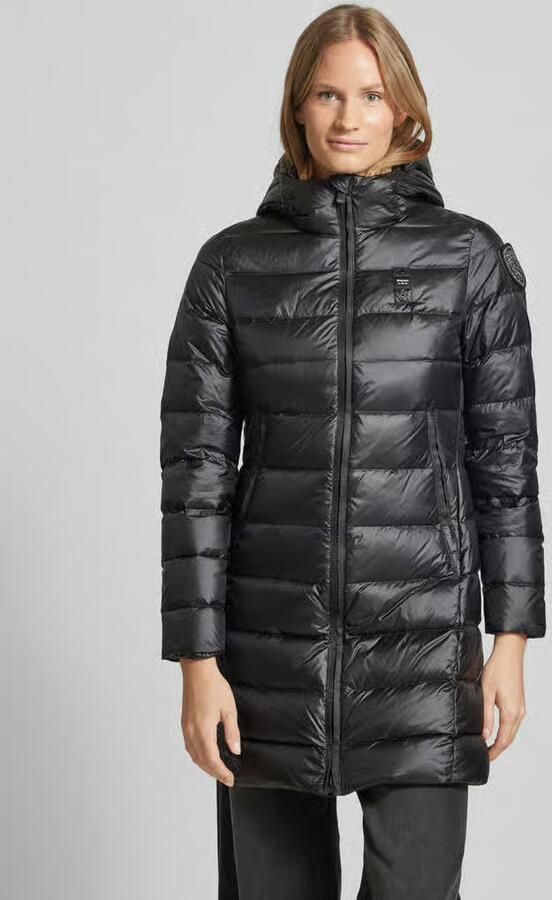 Blauer Lange waterdichte trenchjassen Black Dames - Foto 4