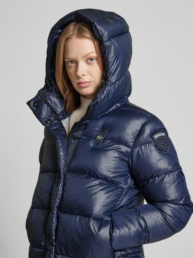 Blauer Usa Gewatteerde lange jas met labelpatch