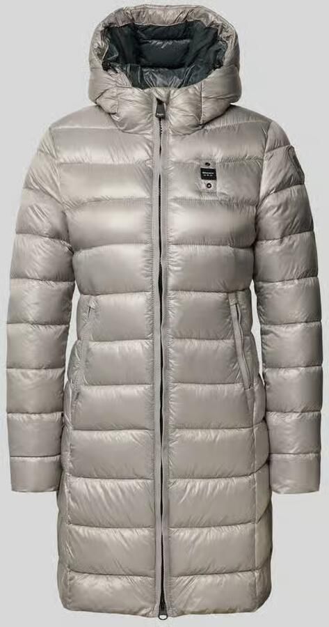 Blauer Usa Gewatteerde lange jas met Sorona -vulling model 'Adelaide'