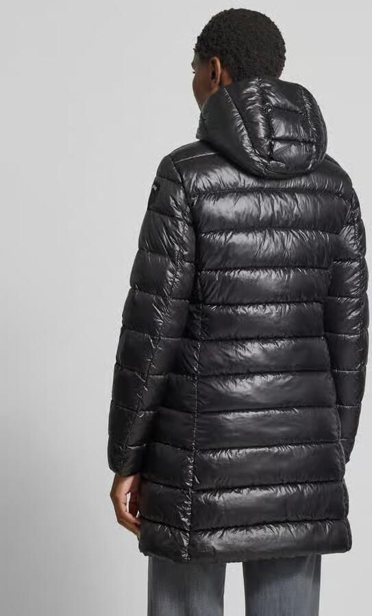 Blauer Usa Gewatteerde lange jas met Sorona -vulling model 'Adelaide'