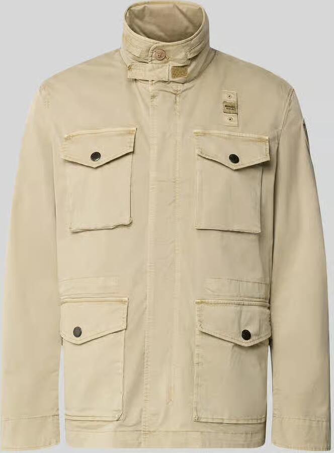 Blauer USA Jack met opstaande kraag en klepzakken model 'Ashmont' - Foto 2