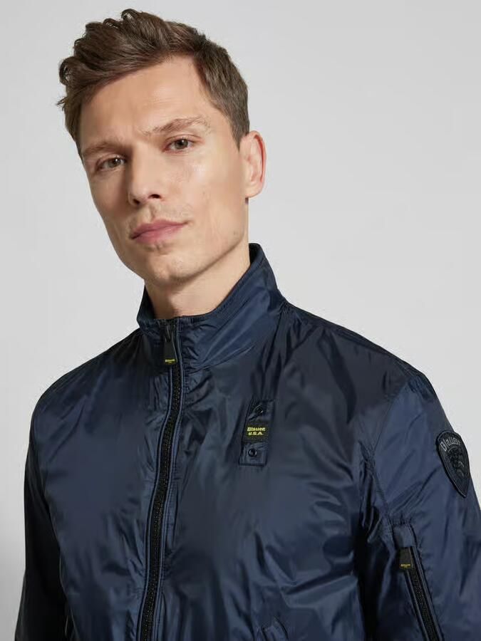 Blauer USA jack met ritszakken model 'Brahms'