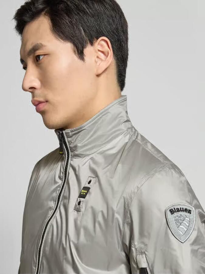 Blauer USA jack met ritszakken model 'Brahms'