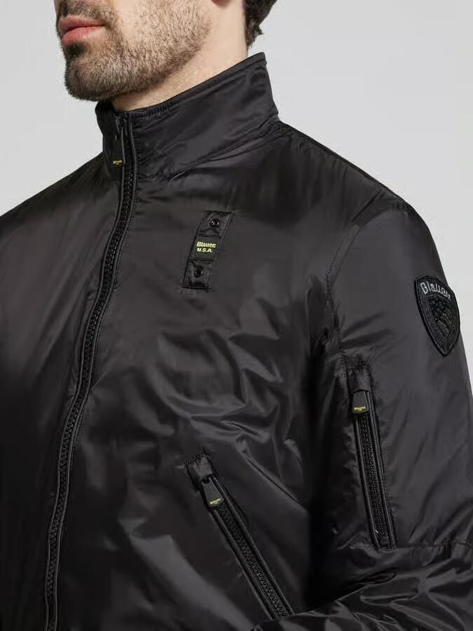 Blauer USA jack met ritszakken model 'Brahms'