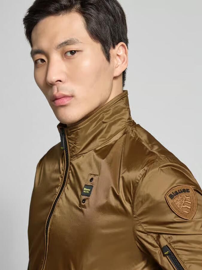 Blauer USA jack met ritszakken model 'Brahms'
