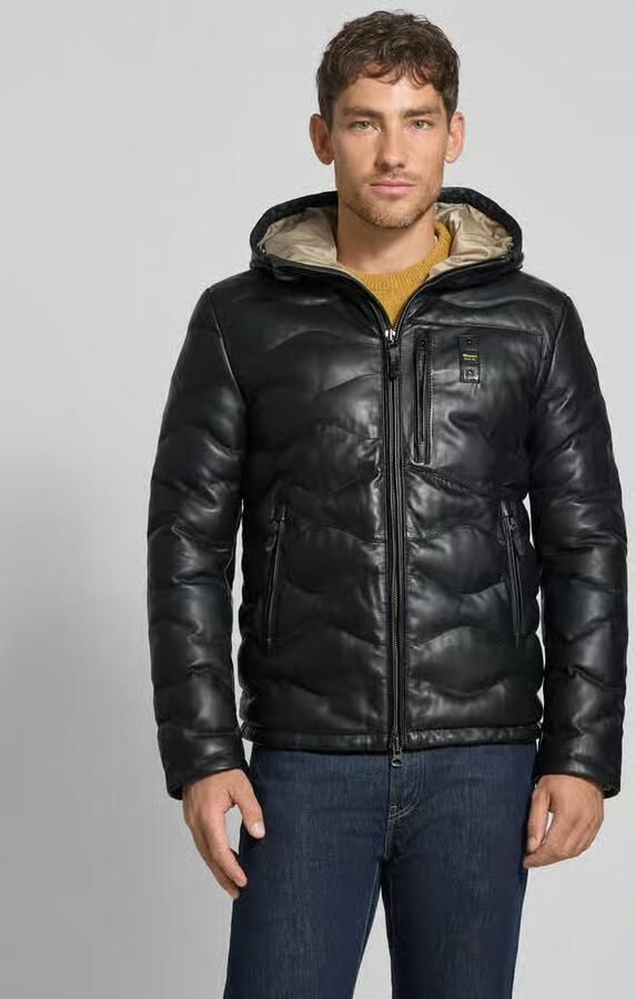 Blauer USA Leren jack met labelpatch model 'DROHAN' - Foto 2