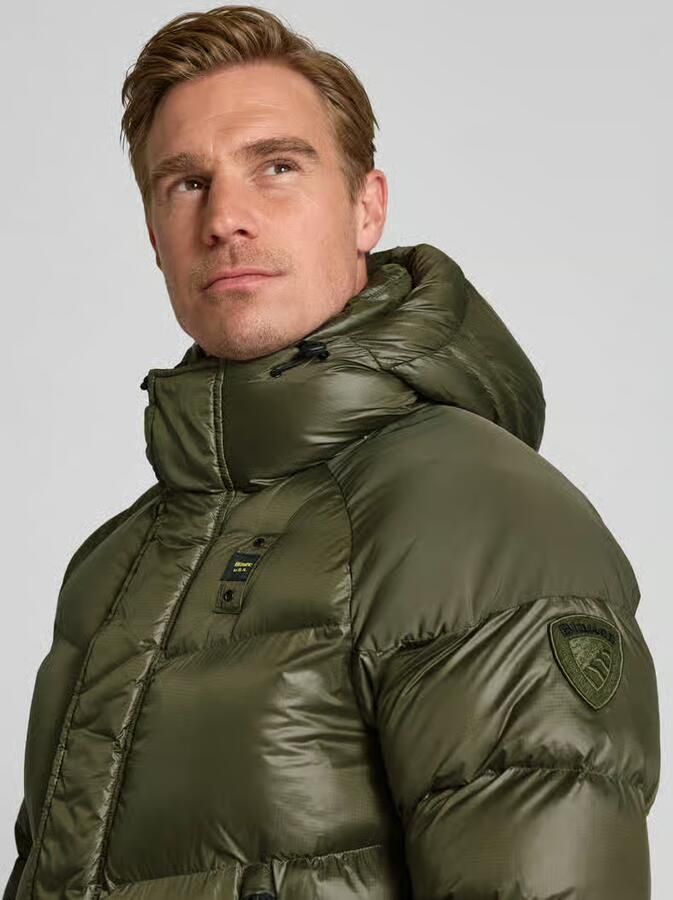 Blauer Usa Gewatteerd jack met labelpatch model 'CROWN